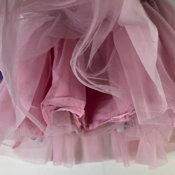 Hanna Andersson Tulle Skirt Tutu Girls Sz 5 5T (110) Pink Embroidered Heart - Picture 4 of 7